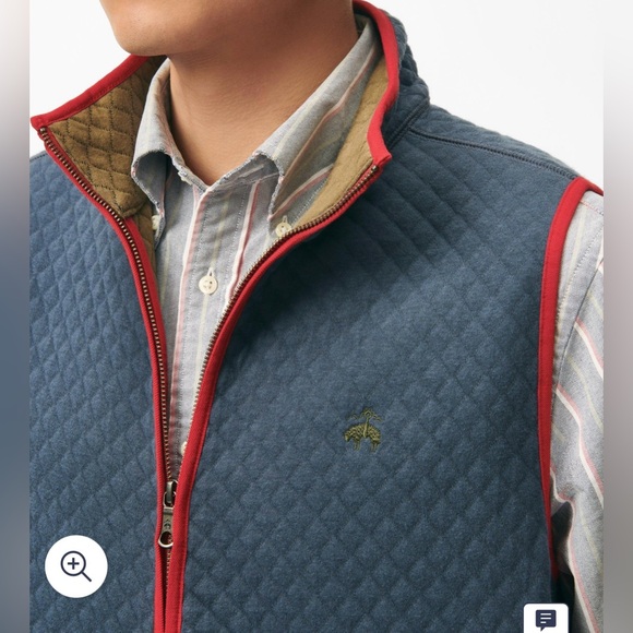 Diamond-Quilted Zip Vest in Cotton Blend | New With Tags - Picture 3 of 5